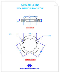 Medium Intensity Red & White Flashing Obstruction Warning Light - dimension drawing