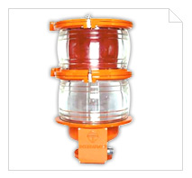 Medium Intensity Red & White Flashing Obstruction Warning Light - Xenon